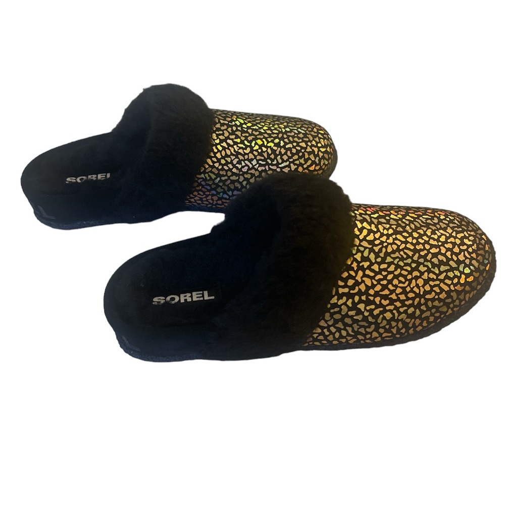 Sorel Youth Nakisha Slide 2 black, sea salt Size 4 - Picture 2 of 6